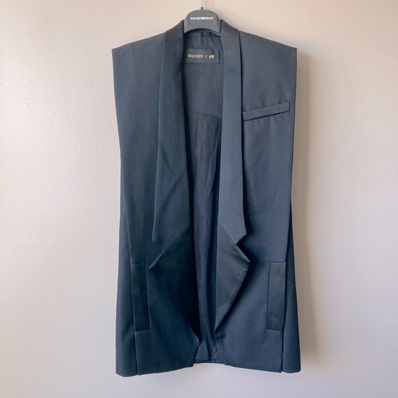 NWOT Balmain x HM Black Vest in size 2. - Picture 3 of 6